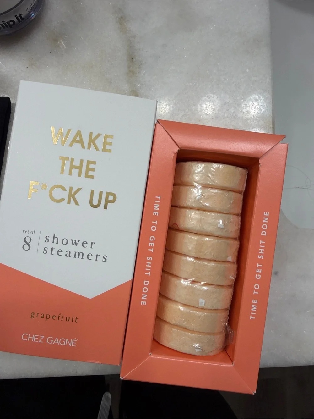 Wake The F*ck Up Grapefruit Shower Steamers - CHEZ GAGNÉ